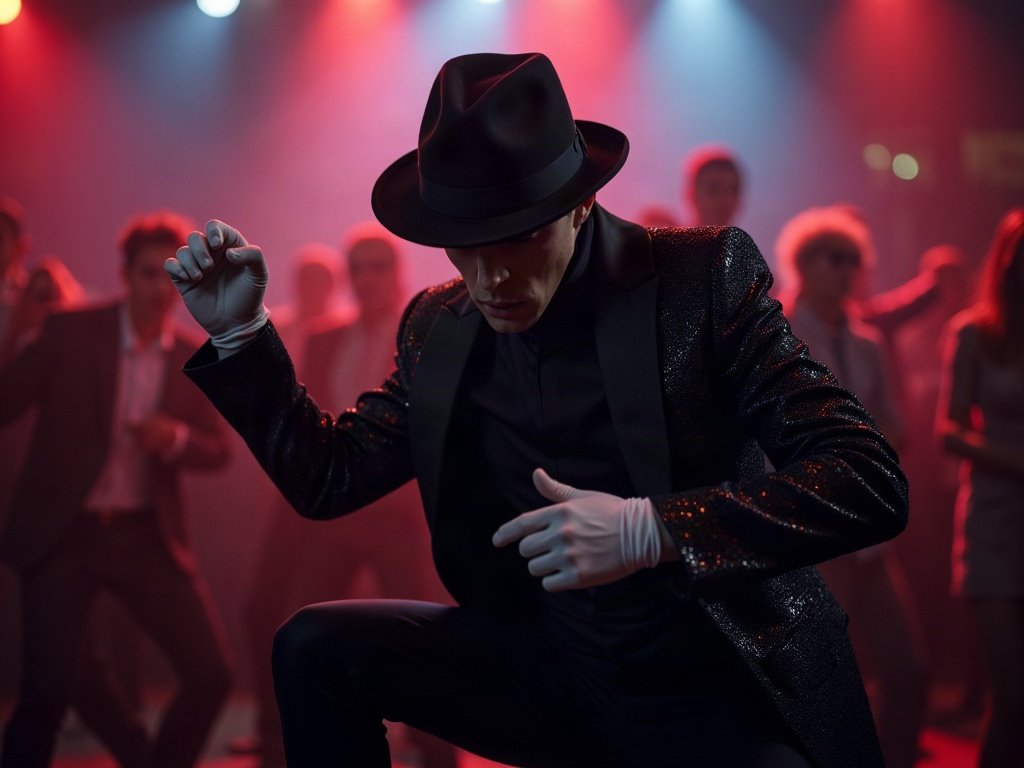 King of Pop tribute dancer performing on stage in Singapore