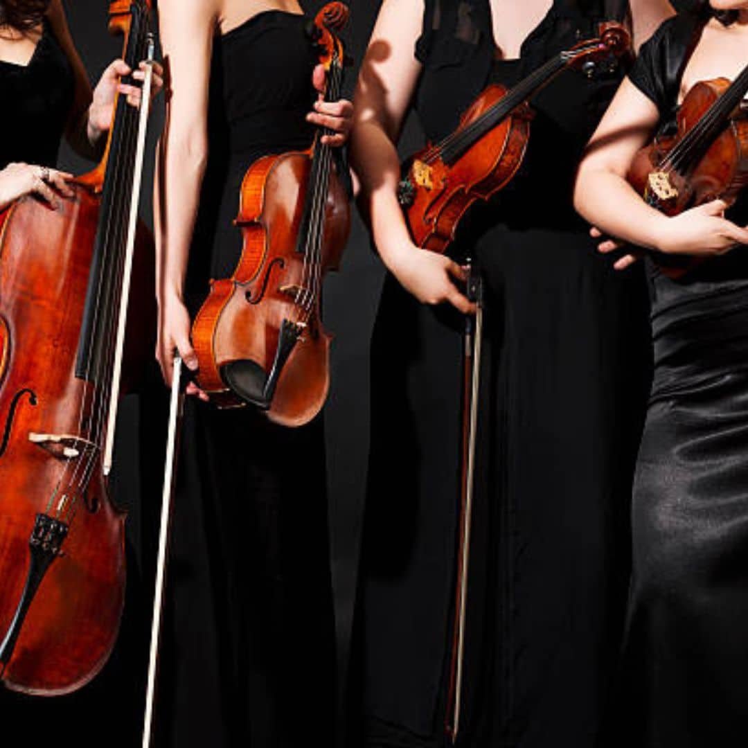 Female string quartet in black dresses in Singapore
