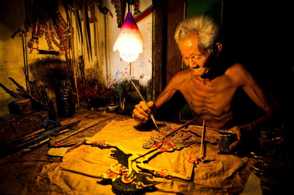 Wayang kulit shadow puppet performance in singapore